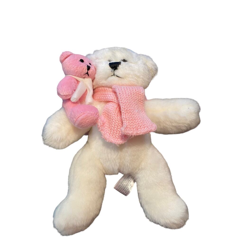 Trilogi Collection Teddy Bears 8" Pink White